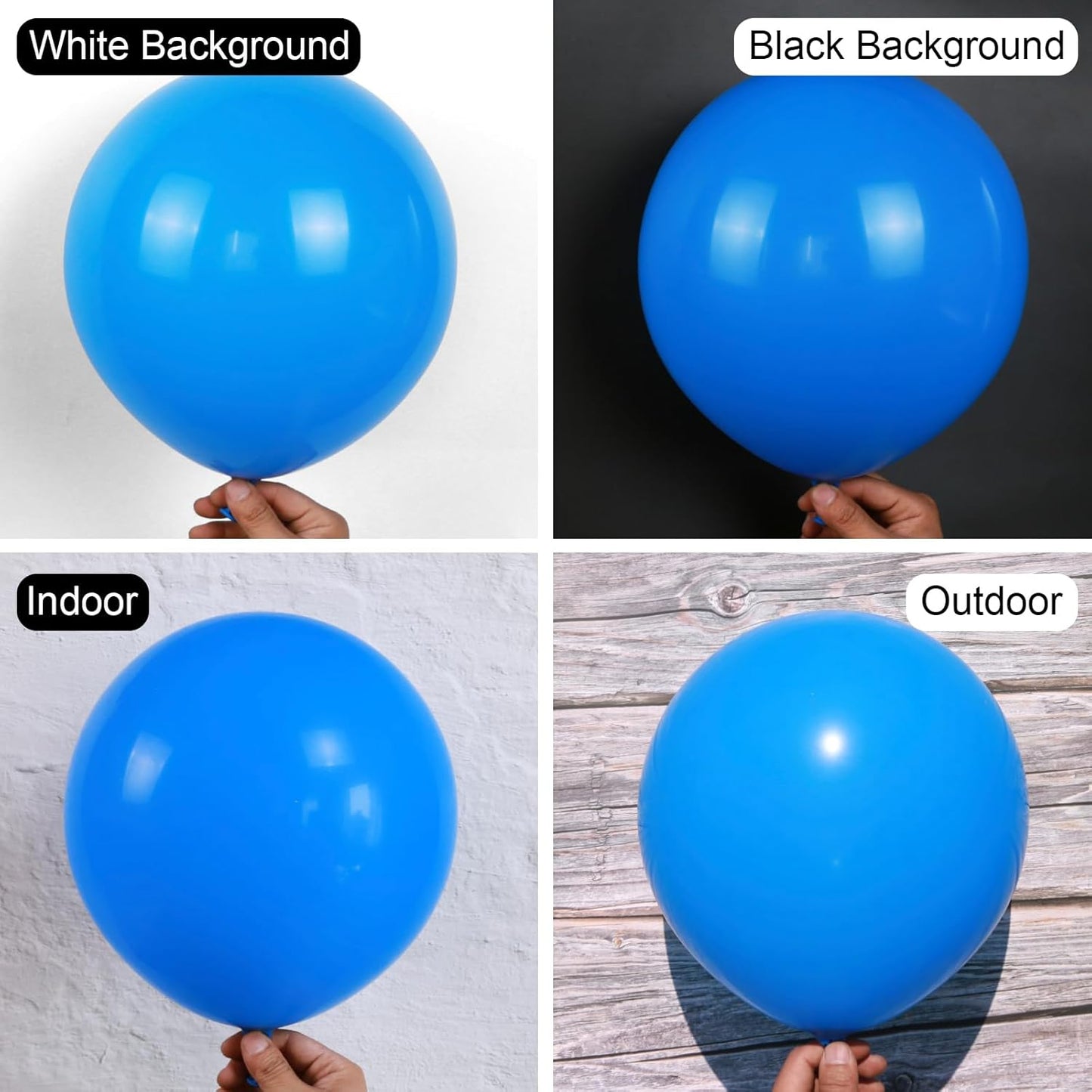 Blue Balloons, 150 pcs Different Sizes Pack of 18 Inch 12 Inch 10 Inch 5 Inch Matte Blue Balloons for Balloon Garland Balloon Arch as Birthday Party Wedding Decorations