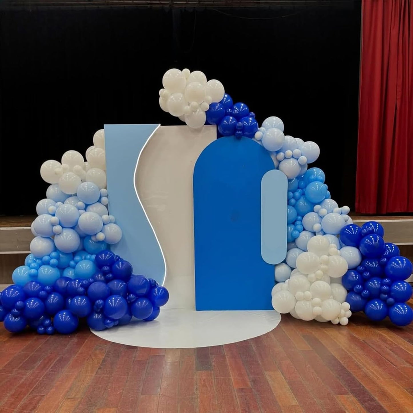 Blue Balloons Set, 65Pcs 12in Metallic Dark Macaron Baby Blue Party Balloons for Birthday Gender Reveal Baby Shower Weddind Baseball Nautical Party Decorations