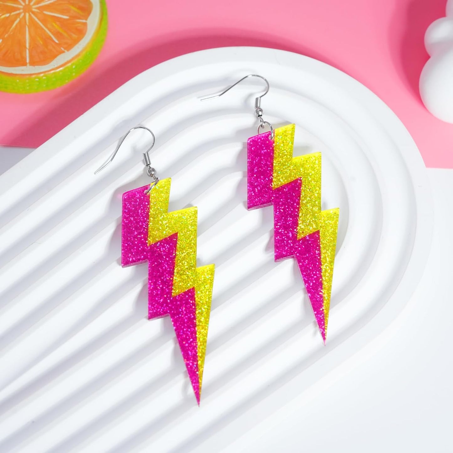 90s 80s Earrings for Women Retro Cassette Tape Earrings Acrylic Radio Tape Drop Dangle Earring for Halloween Cosplay Glow Party Music Festival Costume Accessories