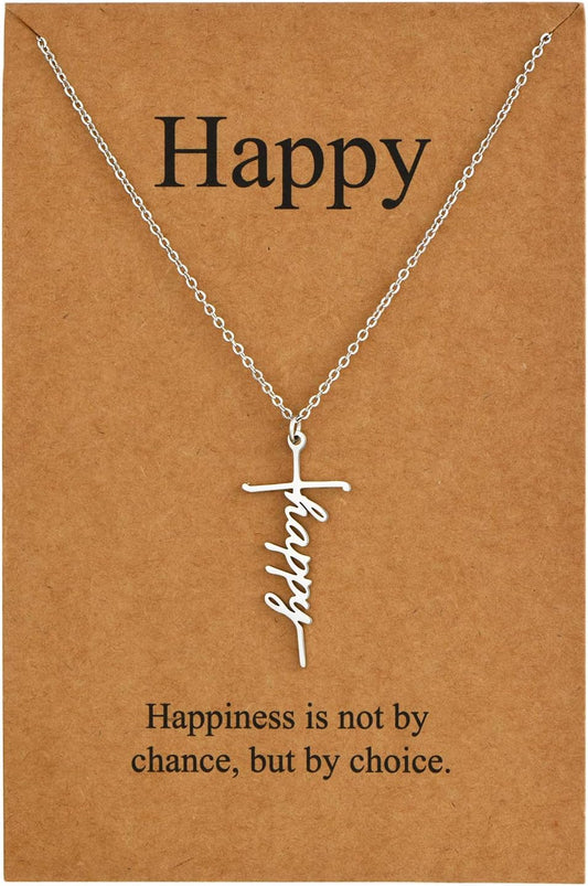 Lcherry Faith Cross Pendant Necklace for Women Religious Christian Jewelry Mother's Day Gifts for Women