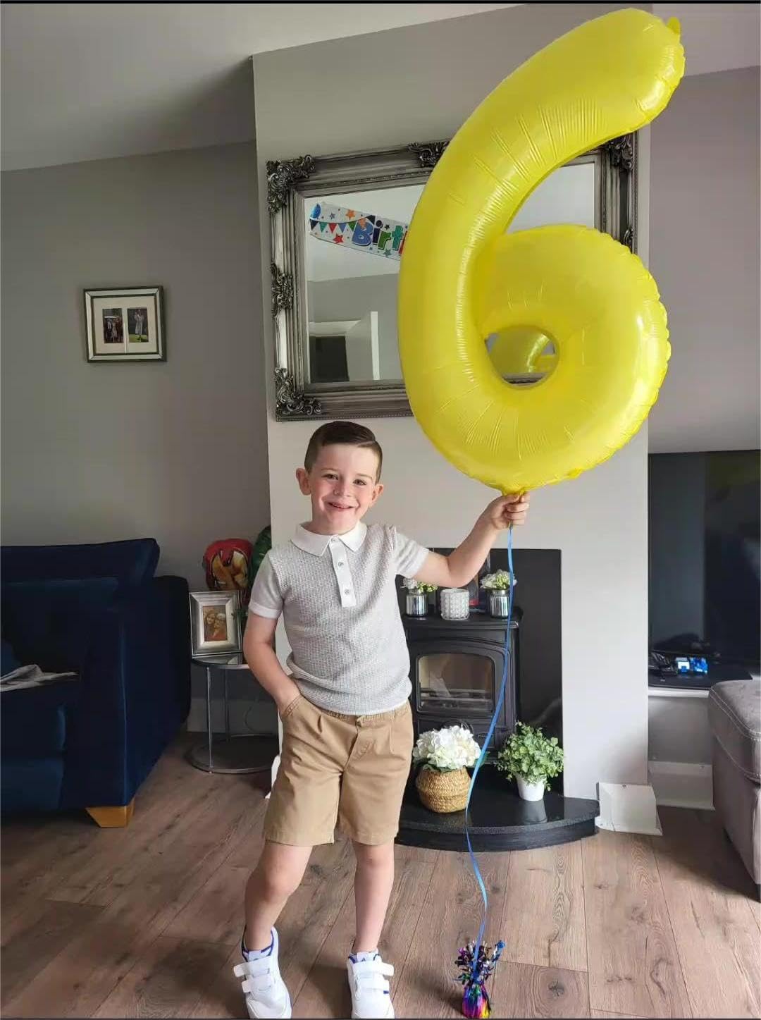 Yellow Number Balloon 40 Inch, 0 Number Balloons, 10 20 30 40 50 Numbers Balloon Birthday Decorations, Party Supplies for Women