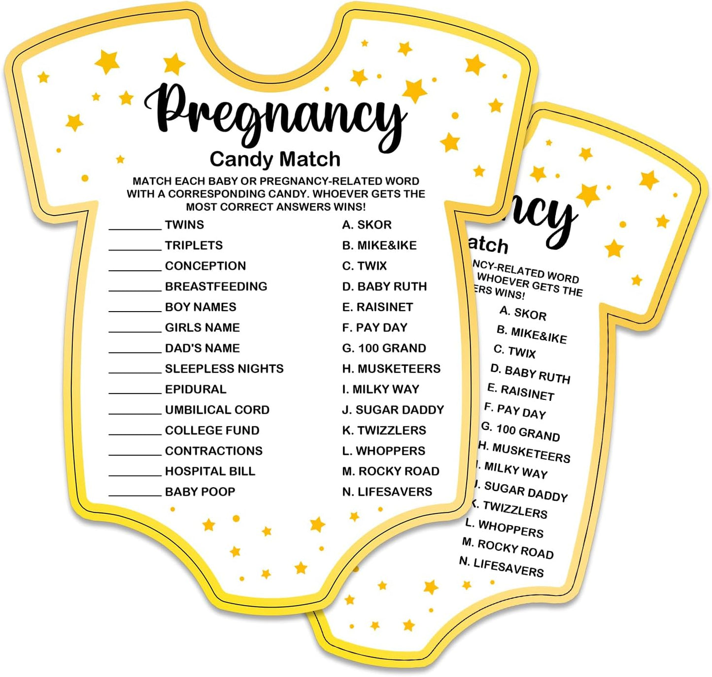 Baby Shower Games, Pregnancy Game Cards, Fun Baby Shower Party Games Supplies & Activities, Gender Neutral Boy Girl, Baby Shower Ideas, Set of 30 Cards