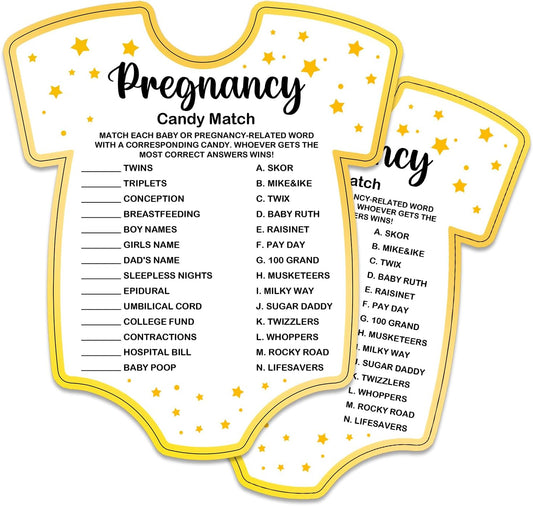 Baby Shower Games, Pregnancy Game Cards, Fun Baby Shower Party Games Supplies & Activities, Gender Neutral Boy Girl, Baby Shower Ideas, Set of 30 Cards