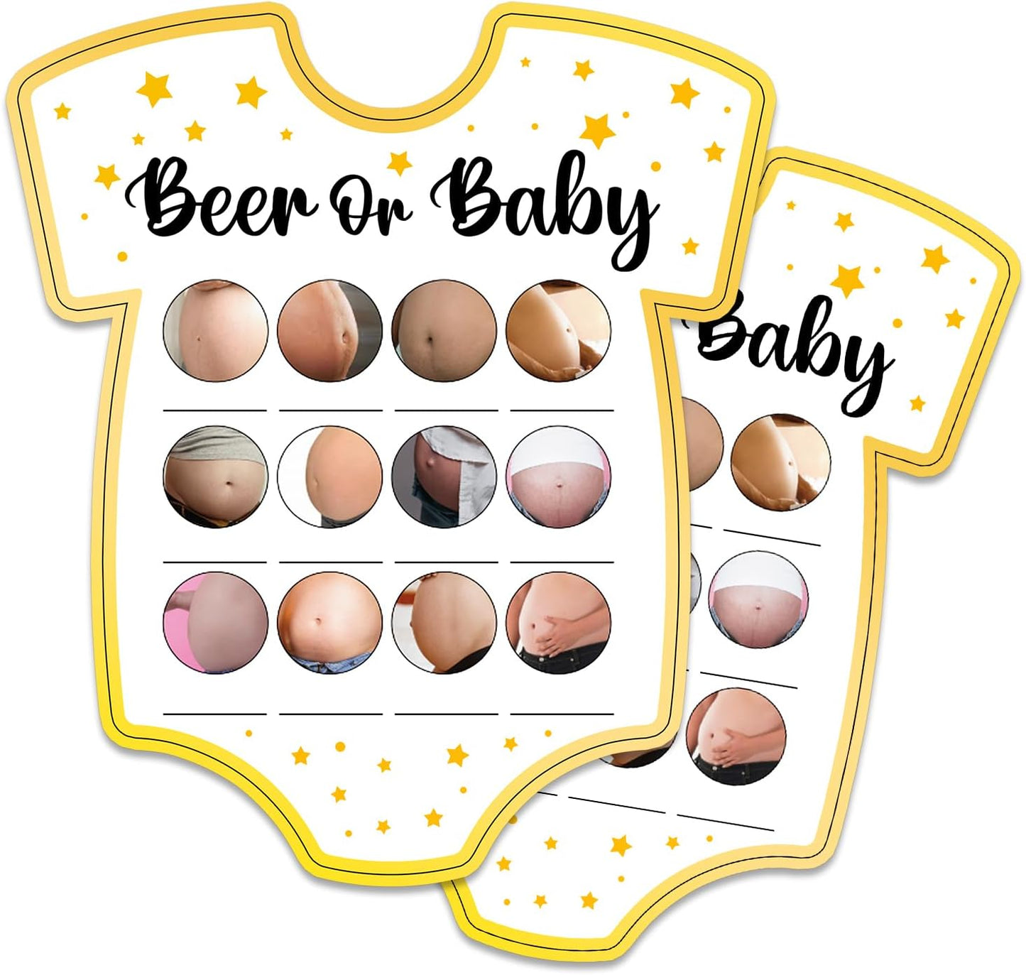 Baby Shower Games, Beer or Baby Game Cards, Fun Baby Shower Party Games Supplies & Activities, Gender Reveal Games For Guests, Baby Shower Ideas, Set of 30 Cards