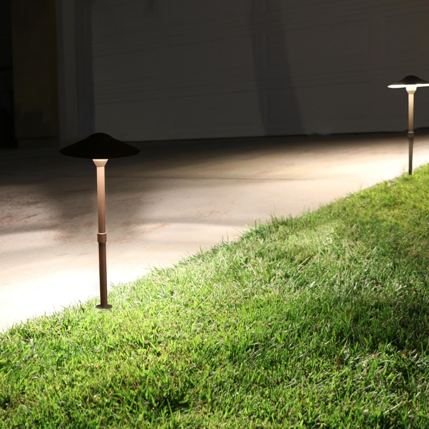 Lumina Lighting® 3W Landscape Lighting 12V Landscape Lights Low Voltage Landscape Path Lights Warm White Waterproof Outdoor Replaceable G4 LED Bulb for Garden Pathway Lawn Yard (Bronze, 2-Pack)