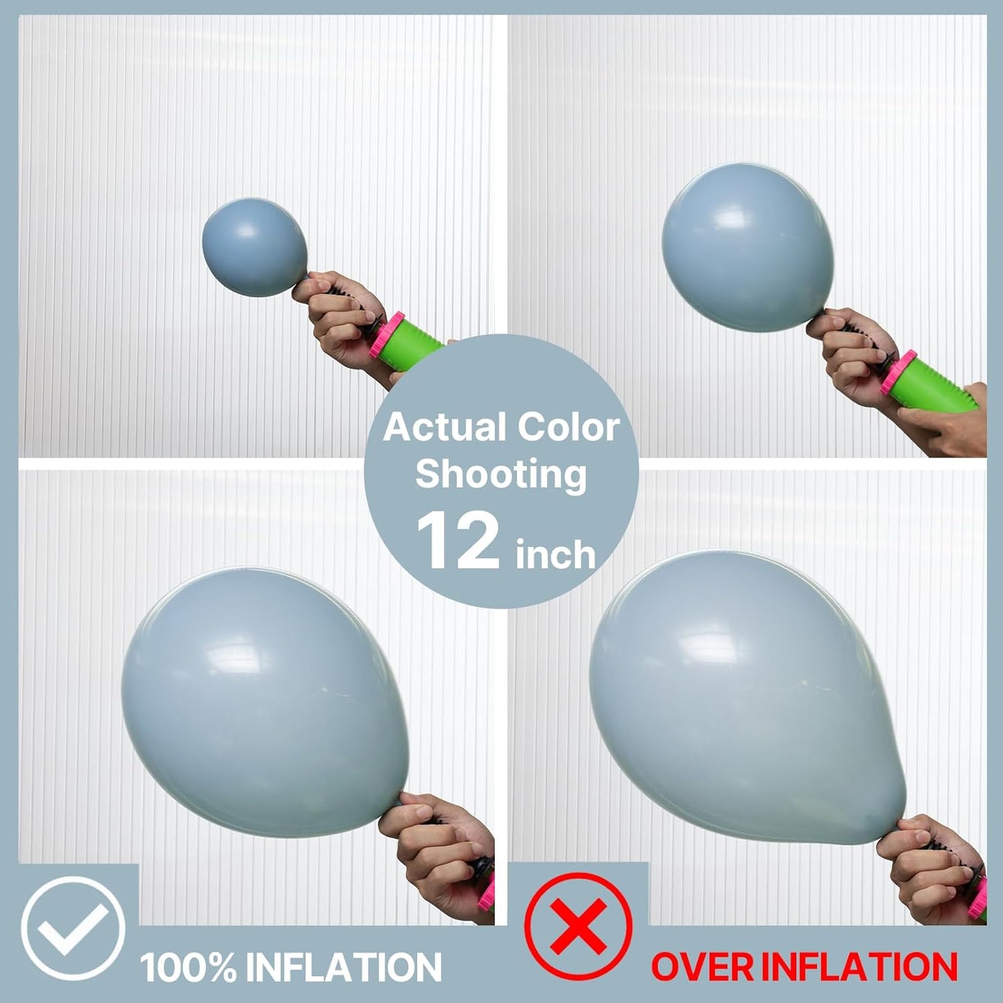 PartyWoo Dusty Blue Balloons 140pcs Different Sizes of 18 12 10 5 Inch Light Blue Aqua Boho Balloon Arch Kit Garland for Graduation Baby Shower Gender Reveal Birthday Party Decorations Blue-F28