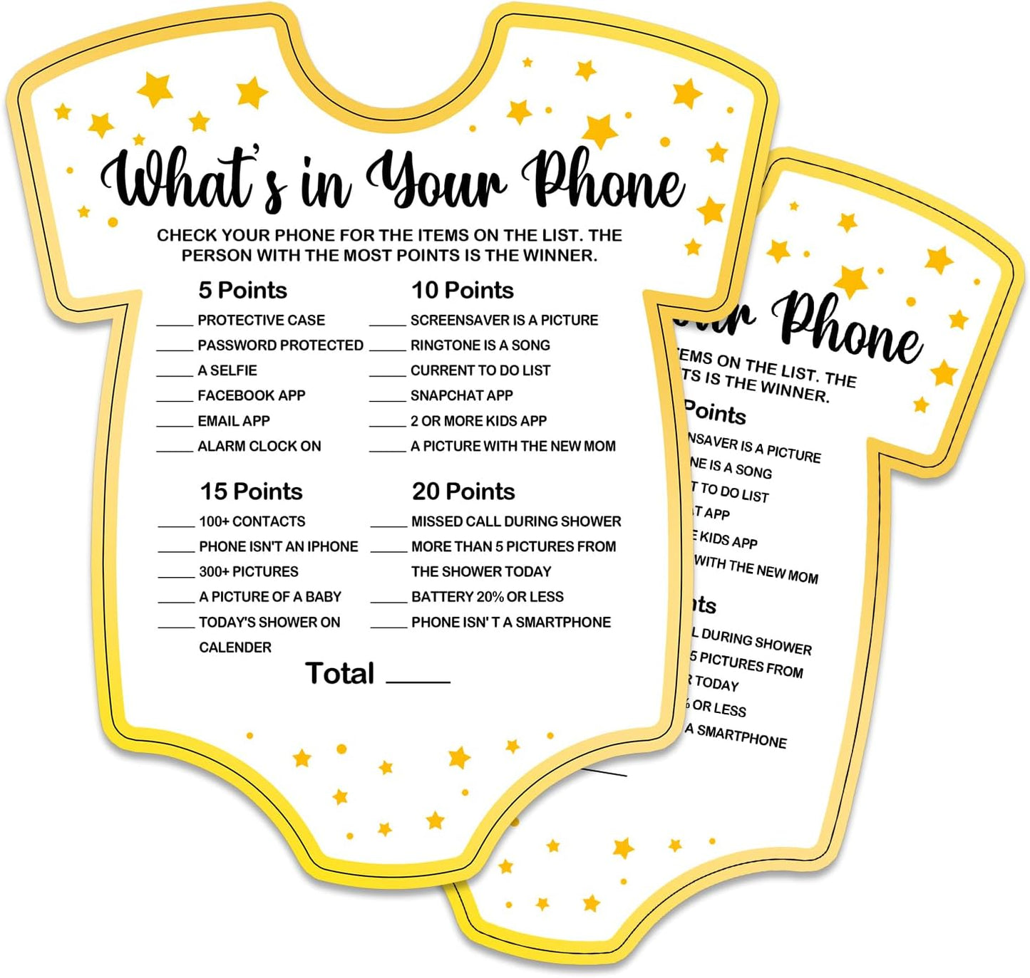 Baby Shower Games, What in Your Phone Game Cards, Fun Baby Shower Party Games Supplies & Activities, Gender Reveal Games For Guests, Baby Shower Ideas, Set of 30 Cards