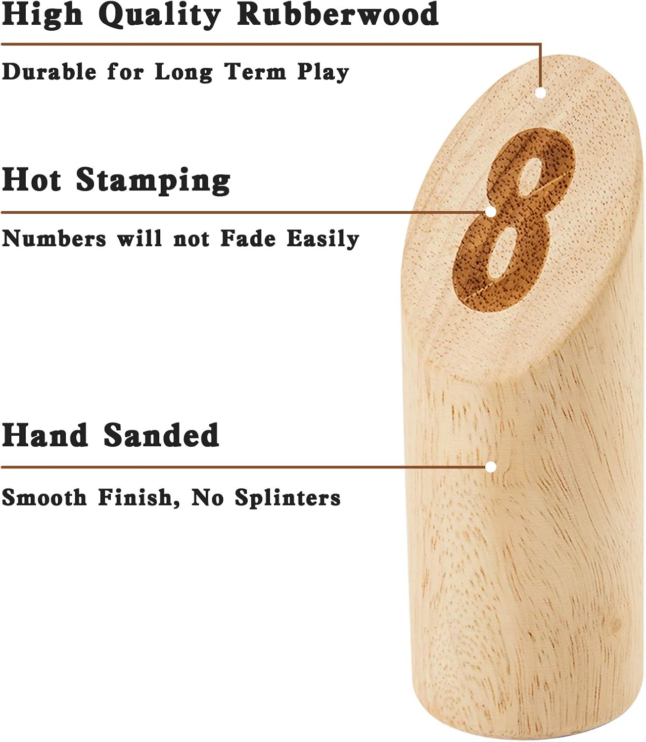 OLSA Wooden Throwing Game Set, Numbered Block Tossing Game with Scoreboard & Carry Bag-Outdoor Backyard Game for Adults, Floor Games for Lawn Beach Park and More