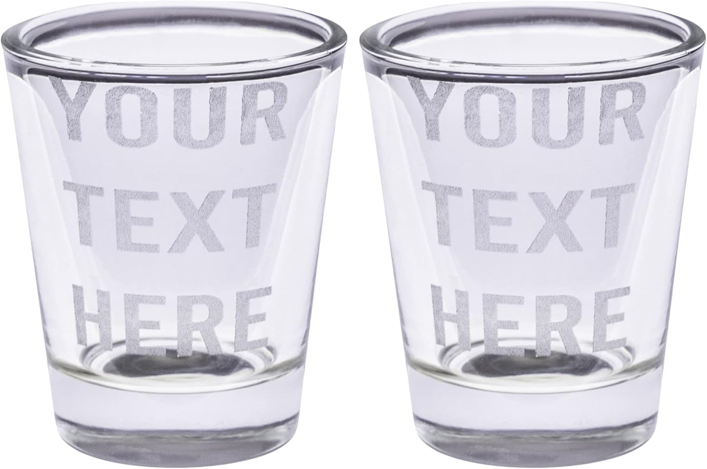 Gifts Inscribed Personalized Shot Glasses Set of 2 – Custom Text Drinking Glasses – Engraved Shot Glass Gift for Men, Wedding, Anniversary, Birthday, Engagement