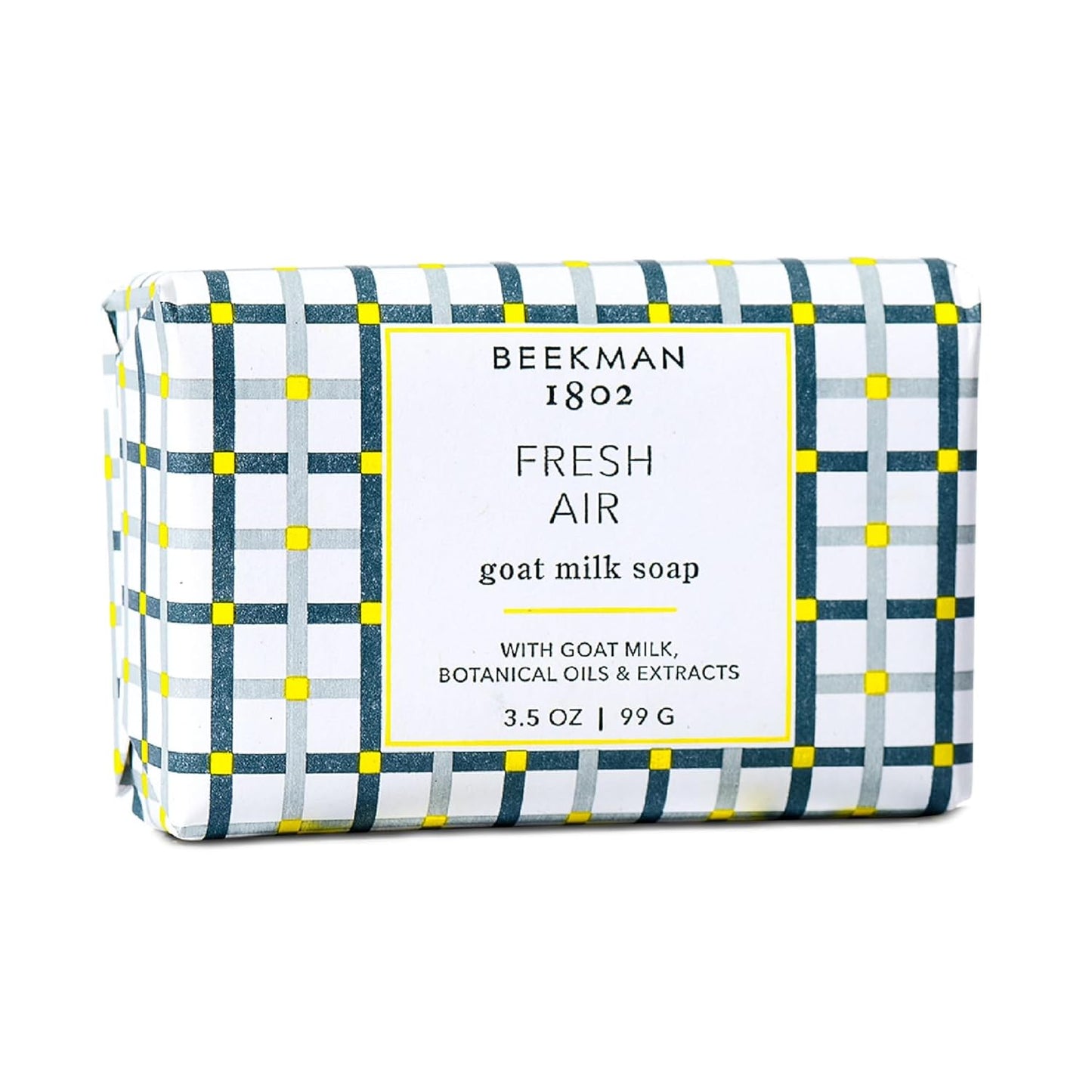 Beekman 1802 Goat Milk Body Soap Bar, Fresh Air - Scented - 3.5 oz - Nourishes, Moisturizes & Hydrates - 100% Vegetable Soap with Lactic Acid - Cruelty Free