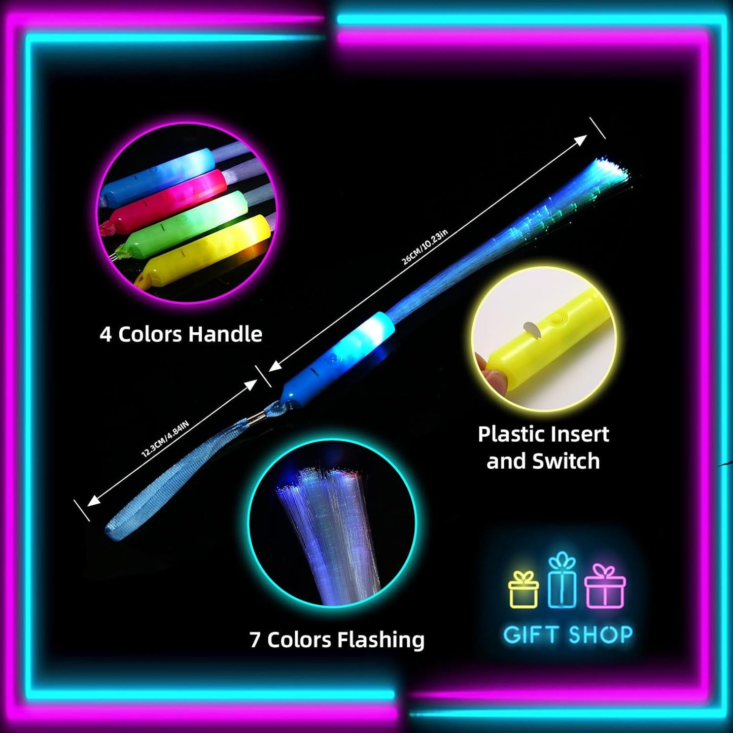50 Pack Glow Sticks Bulk,Mardi Gras Party Supplies ,3 Models Flashing Sticks, Fiber Optic Wands Light up Sticks Fit New Years Eve Wedding Birthday Christmas valentine's day (50)