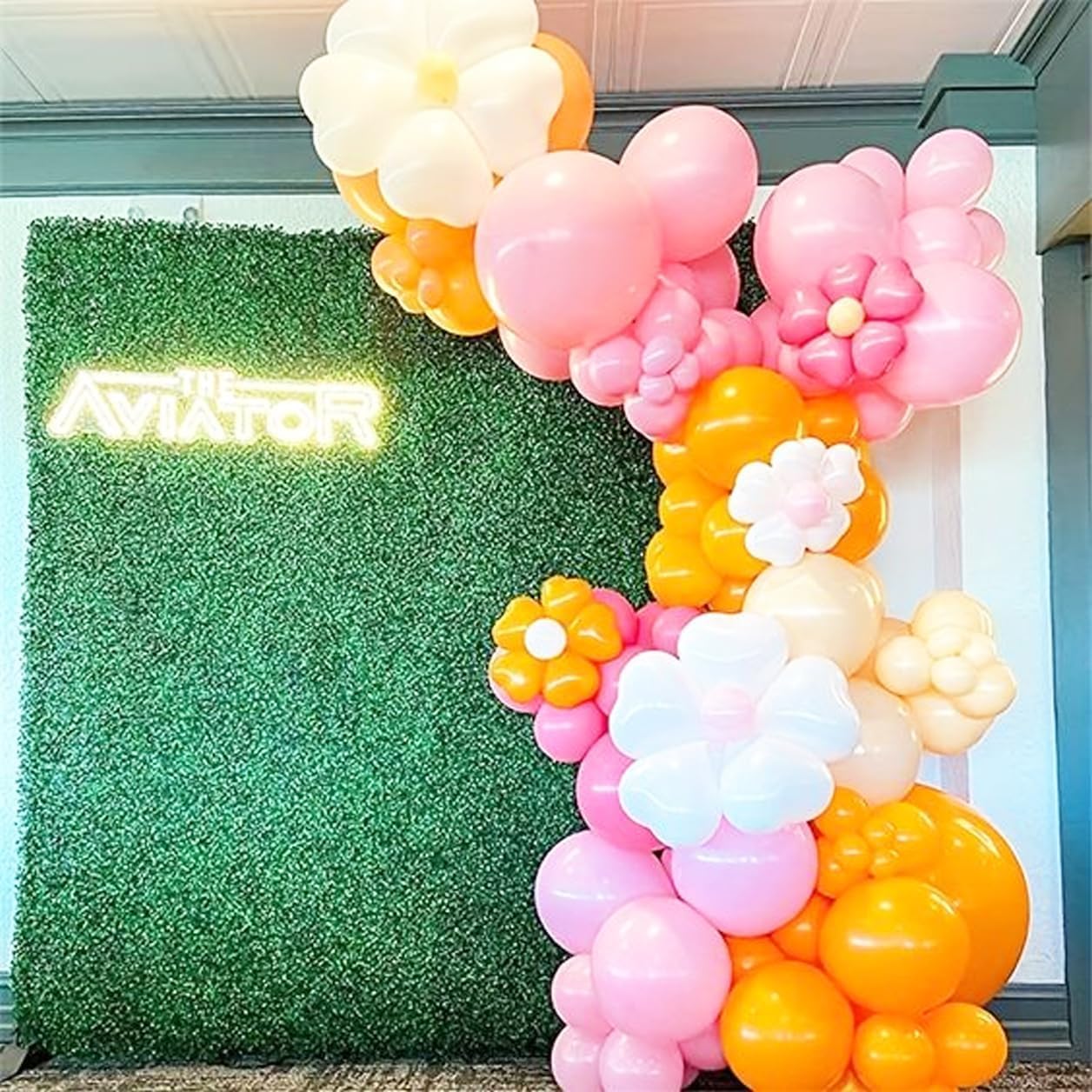 Pink Orange Balloon, Pink White Latex Party Balloons Metallic Gold Balloon For Girls Birthday Party Baby party Shower Weddding Graduation Decoration Party Supplies