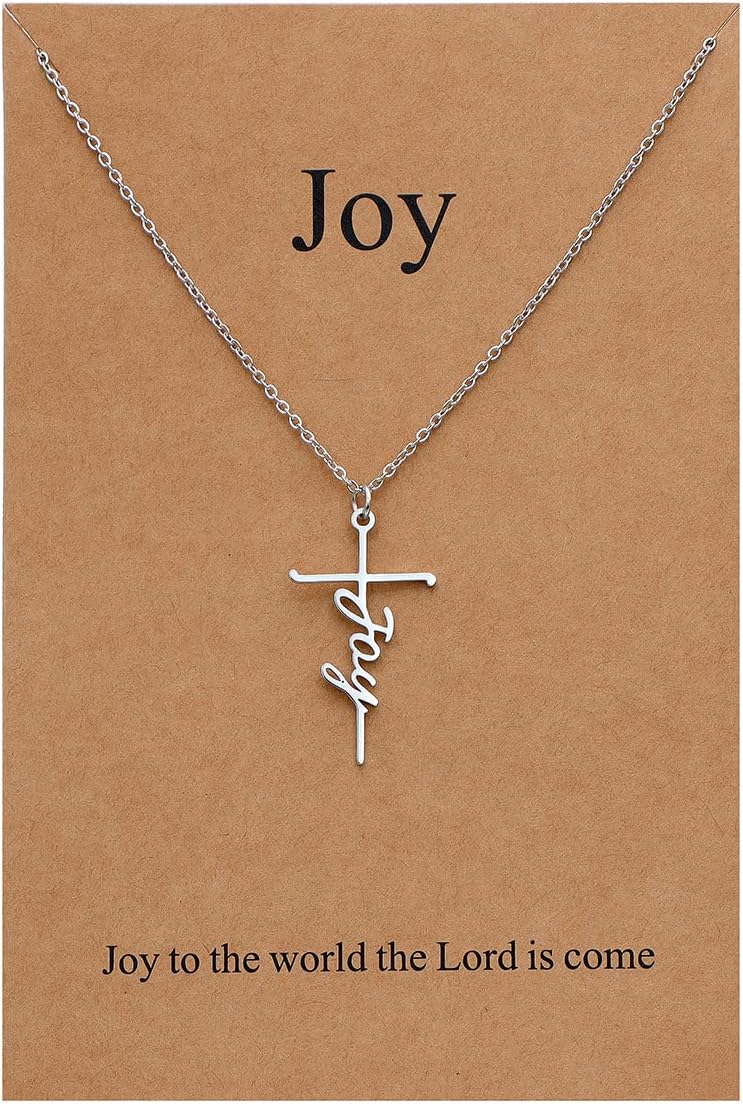 Lcherry Faith Cross Pendant Necklace for Women Religious Christian Jewelry Mother's Day Gifts for Women