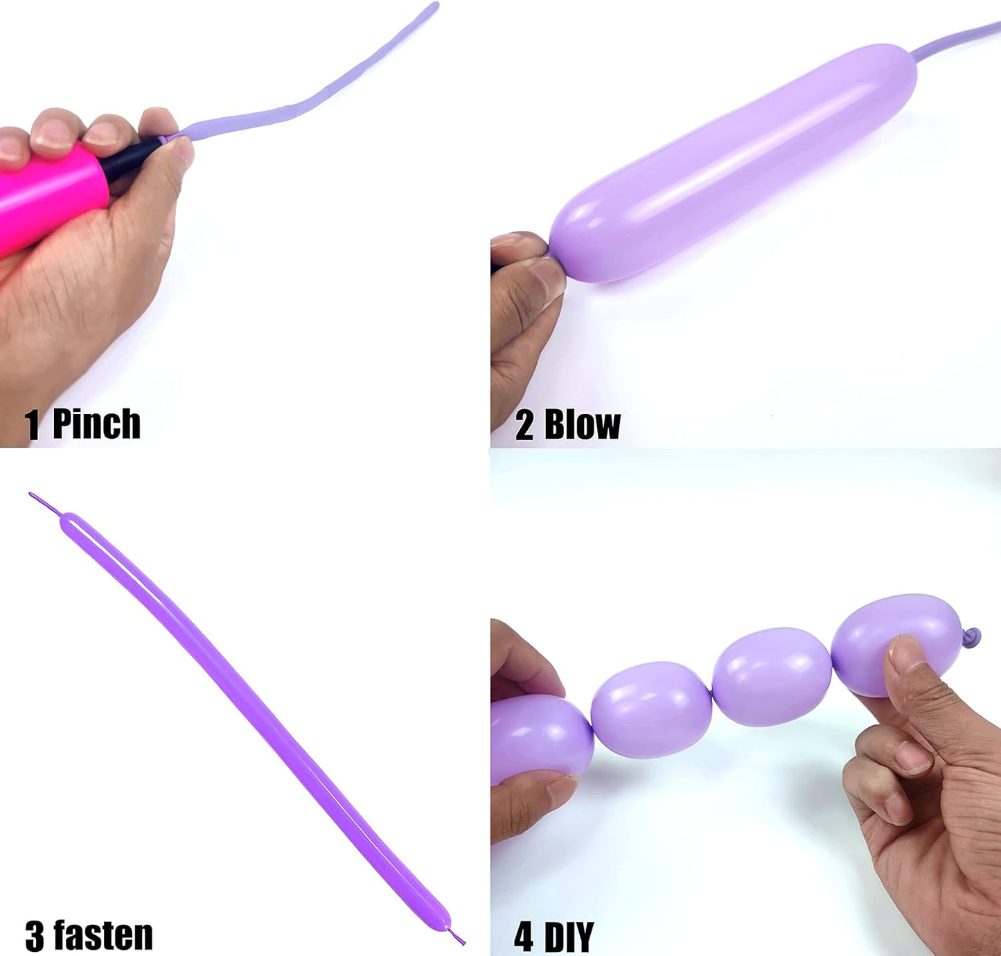 Pastel Long Balloons Premium 260 Twisting Animals Magic Balloons for Birthday Kids Wedding Party Supply 100pcs (Pastel Multi)