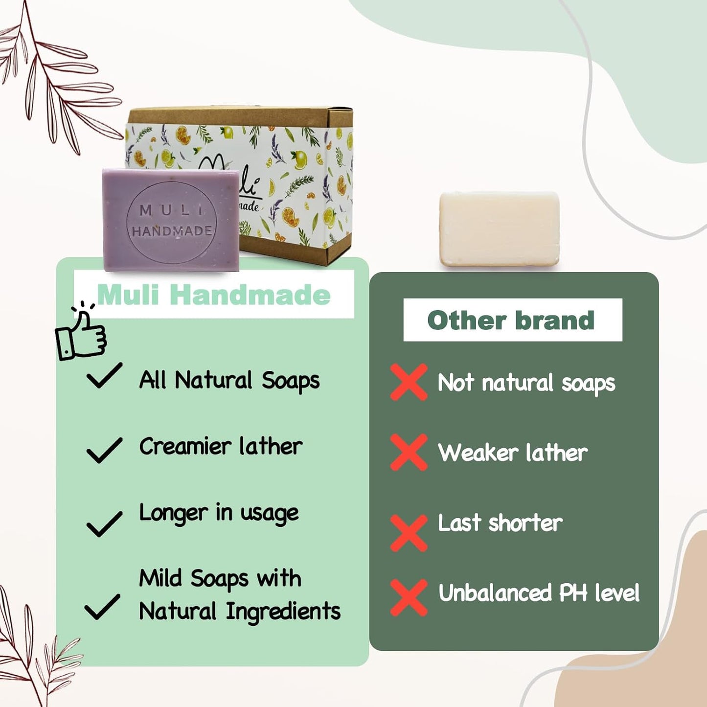 Natural Handemade Bar Soap for Men and Women with Essential oils, Scented Bar Soaps for Bath, Fragrance Regular Use Gift Set (Pack of 3) Lavender