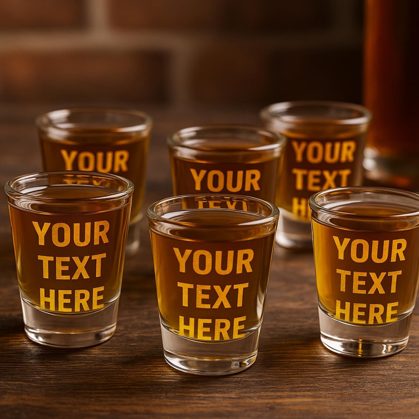 Gifts Inscribed Personalized Shot Glasses Set of 6 – Custom Text Drinking Glasses – Engraved Shot Glass Gift for Men, Wedding, Anniversary, Birthday, Engagement