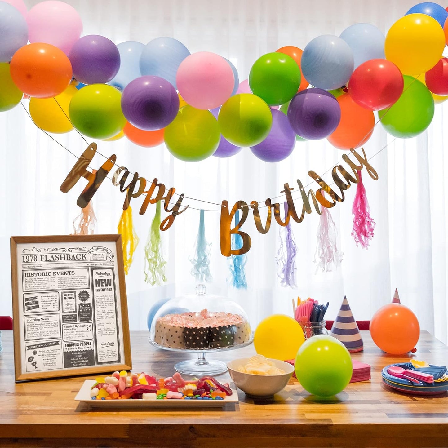 CANREVEL 129pcs Rainbow Balloon Arch Kit 18 12 10 5 Inch, Colorful Balloons Assorted Colors for Baby Shower Encanto Birthday Wedding Anniversary Bridal Shower Party Decoration