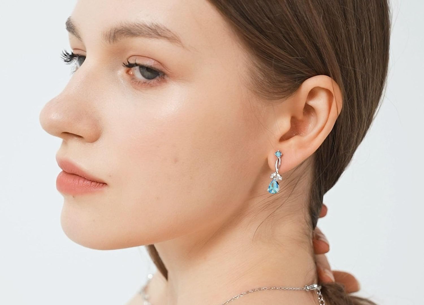 GZWHD Wedding Jewelry Sets for Bride Bridesmaid Women Cubic Zirconia Necklace Earrings Bracelet Set Gift for Mother Friend Wife Daughter Sister Party Prom Jewelry