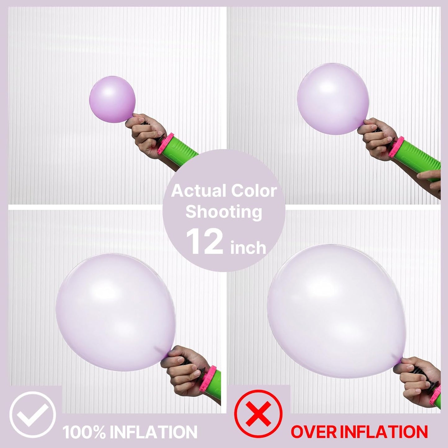 PartyWoo 50pcs Pearl Light Purple Balloons, 12inch, Latex, for Balloon Garland, Birthday, Wedding Decorations