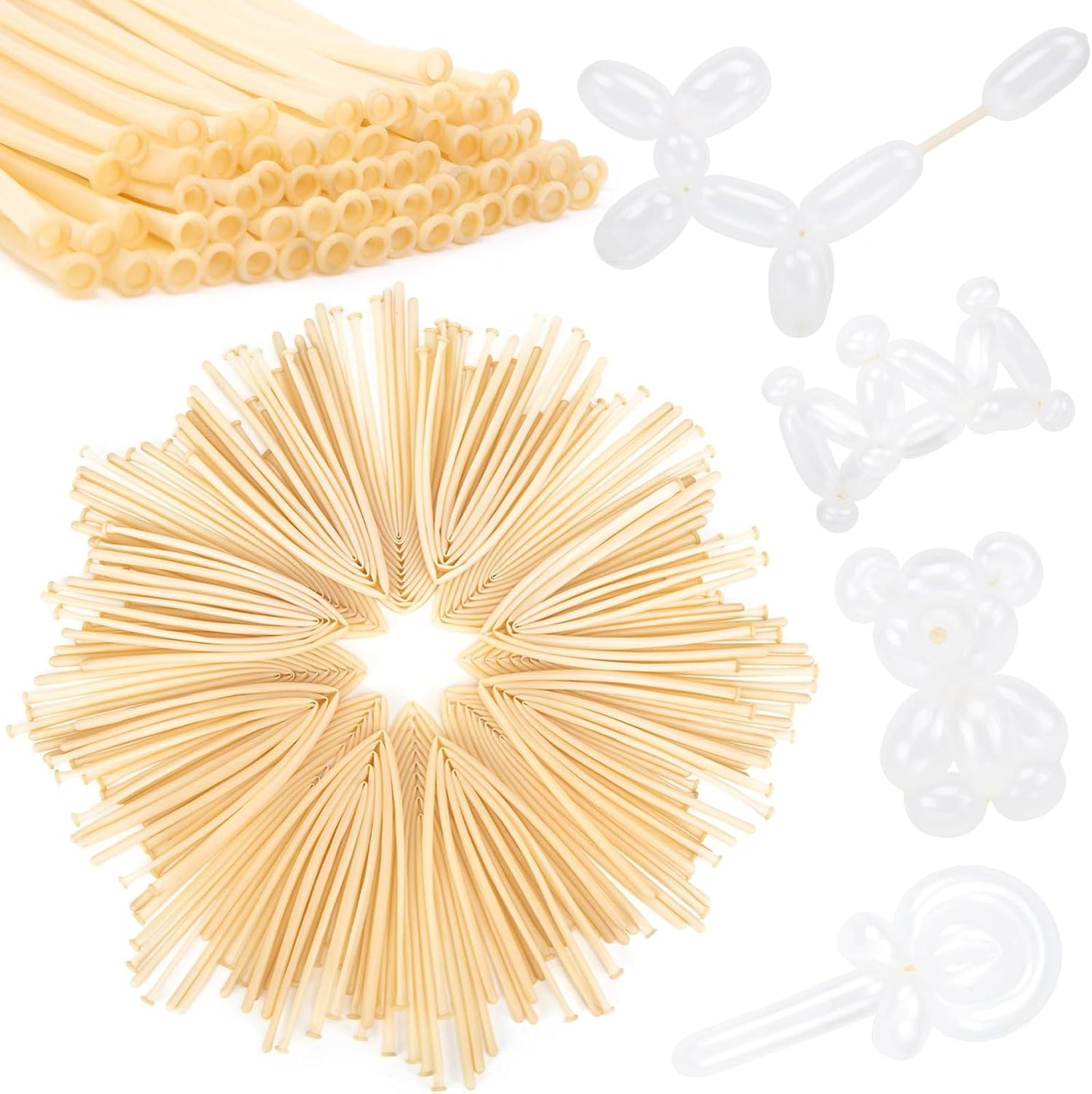 LovesTown 100PCS 260 Long Balloons, Clear Twisting Balloons Thickening Latex Magic for Modeling Animal Weddings Birthdays Festival Party Decoration