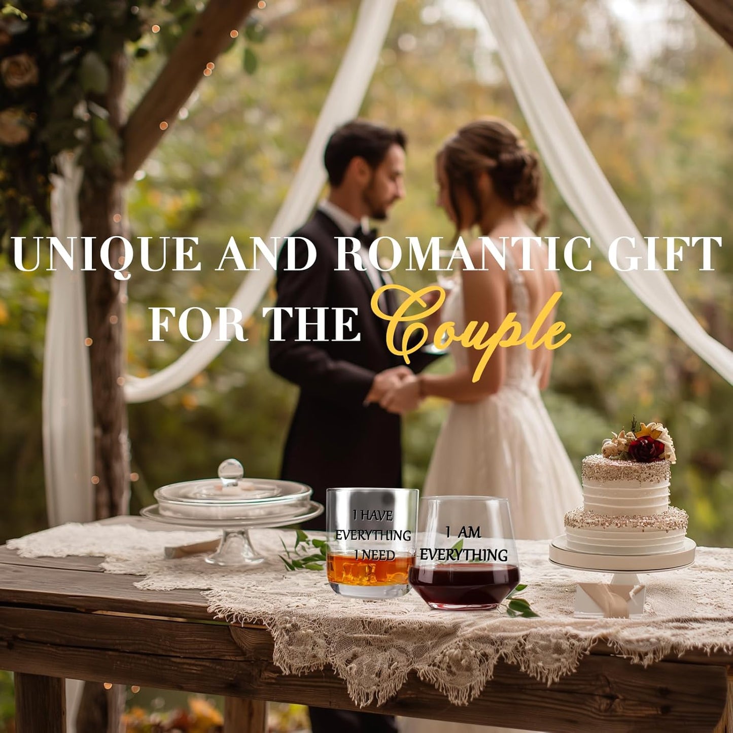 I Have Everything I Need I Am Everything Drinking Set of 2, Wedding Gifts for Couples, Bridal Shower Gifts, Mr and Mrs Gift, Anniversary, Engagement Couple Drinking Glass for Him Her