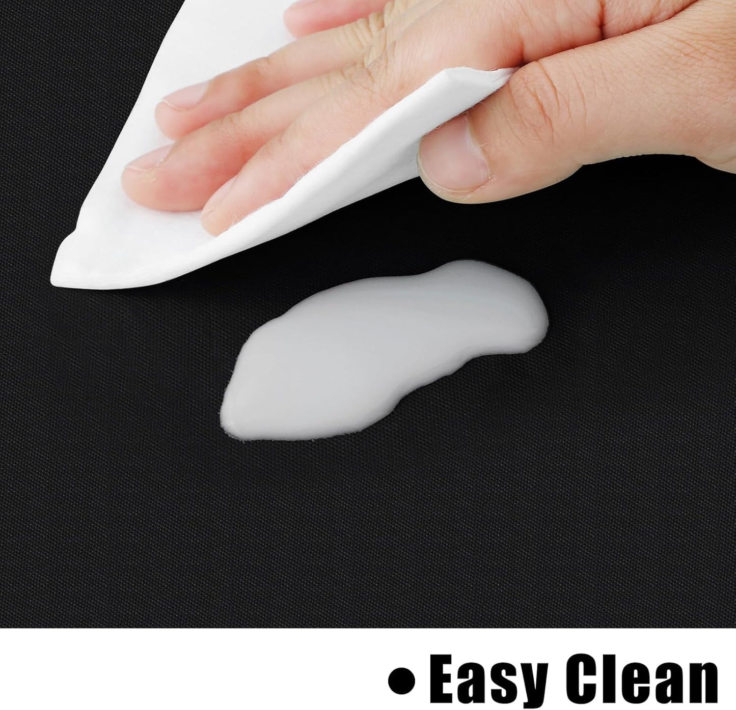 homing 2 Pack Rectangle Vinyl Tablecloth, Waterproof Spillproof Plastic Flannel Backed Table Cloth, Wipe Clean Table Cover for Dining, Buffet Parties and Camping (Black, 60" x 102")