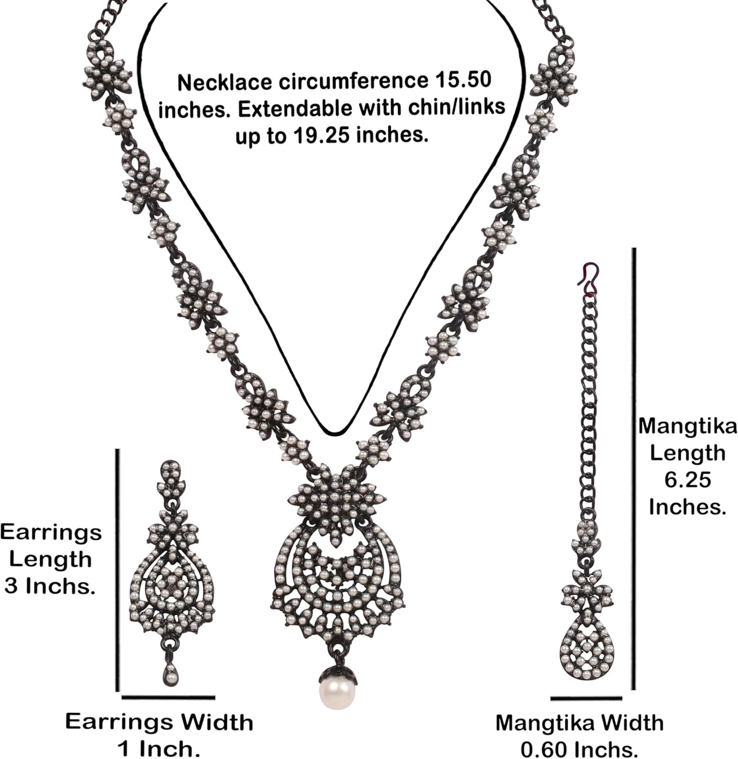 Touchstone Indian jewelry sets for women maang tikka wedding guest gold necklace bollywood jewellery set pageant elegant prom bride accessories western crystal chunky rhinestone necklaces