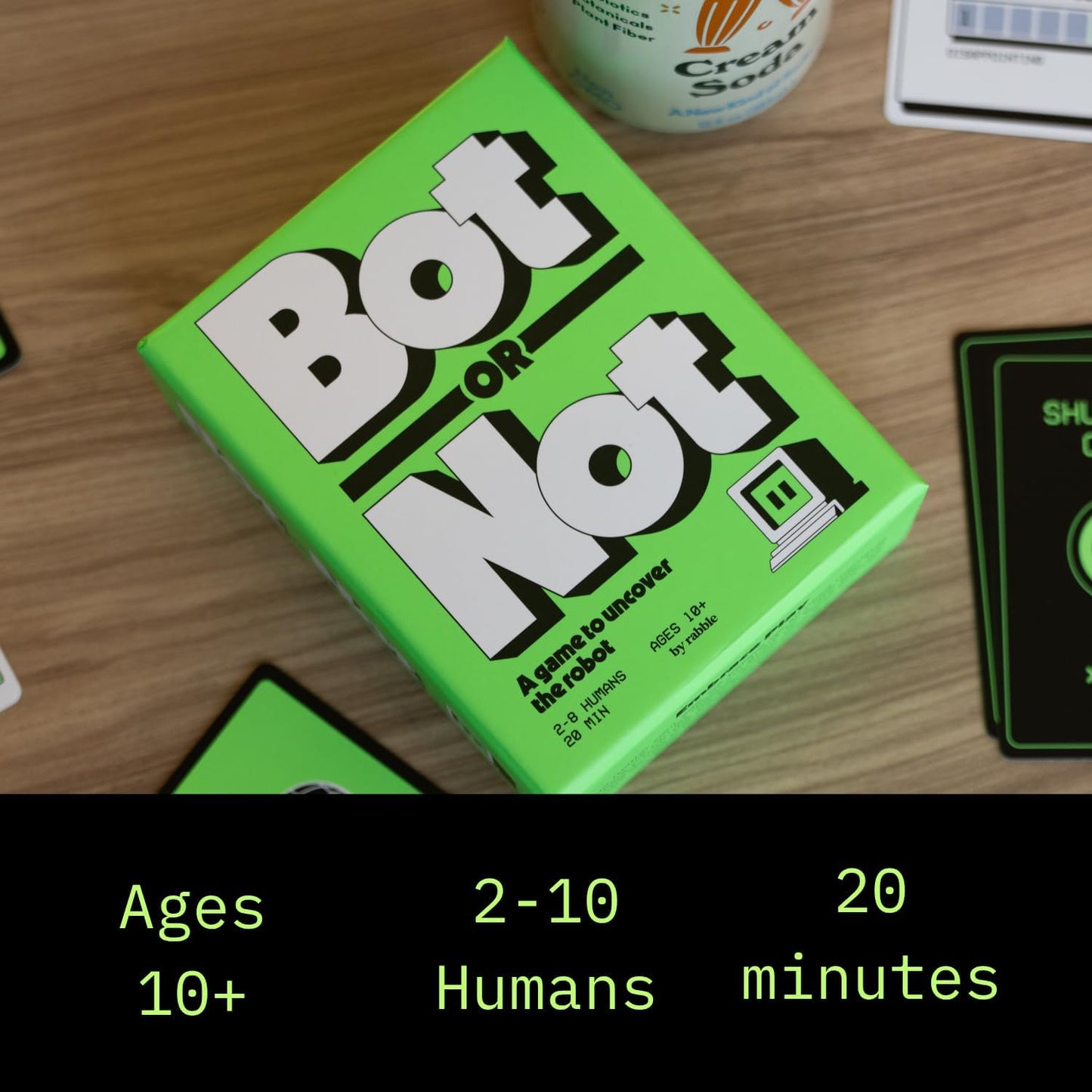Rabble Bot or Not - A Game to Uncover The Robot | 2-8 Players, Party Games, Family, Teens, Adults, 2 Player Games, Board Games, Card Games