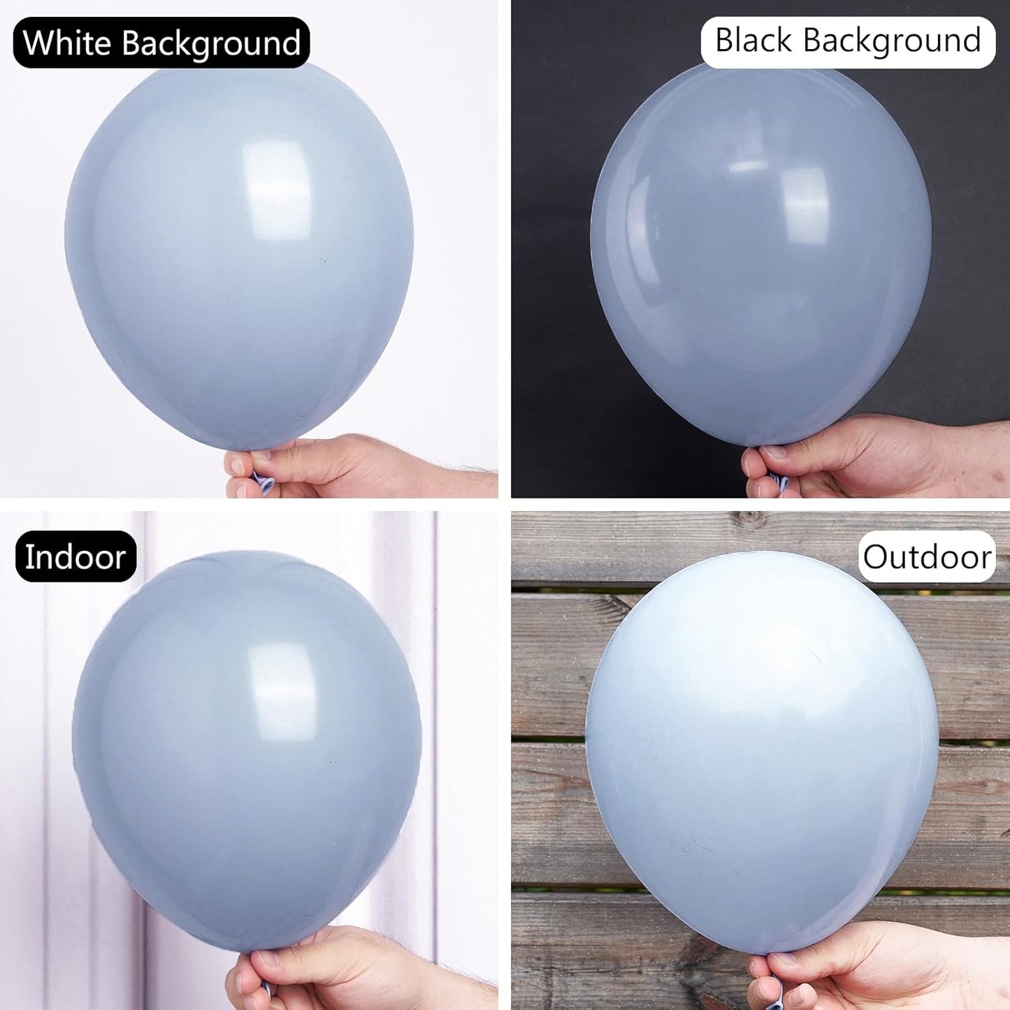 PartyWoo Dusty Blue Balloons 50 pcs 12 inch Boho Blue Balloons for Graduation Wedding Baby Shower Gender Reveal Anniversary Birthday Party Decorations Blue-F16