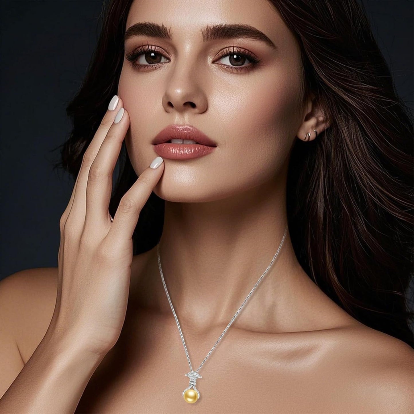 Gifts for Wife Women Anniversary -Pearl Necklace -Mom Girlfriend Her Fine Jewelry Mothers Day Valentines Christmas Birthdays Gift