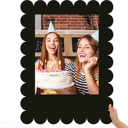 32 x 24 Inch Photo Booth Selfie Frame Prop Booth for Birthday Event Parties Large Blank DIY Cutout Props for Funny Decoration Christmas, Holiday Supplies