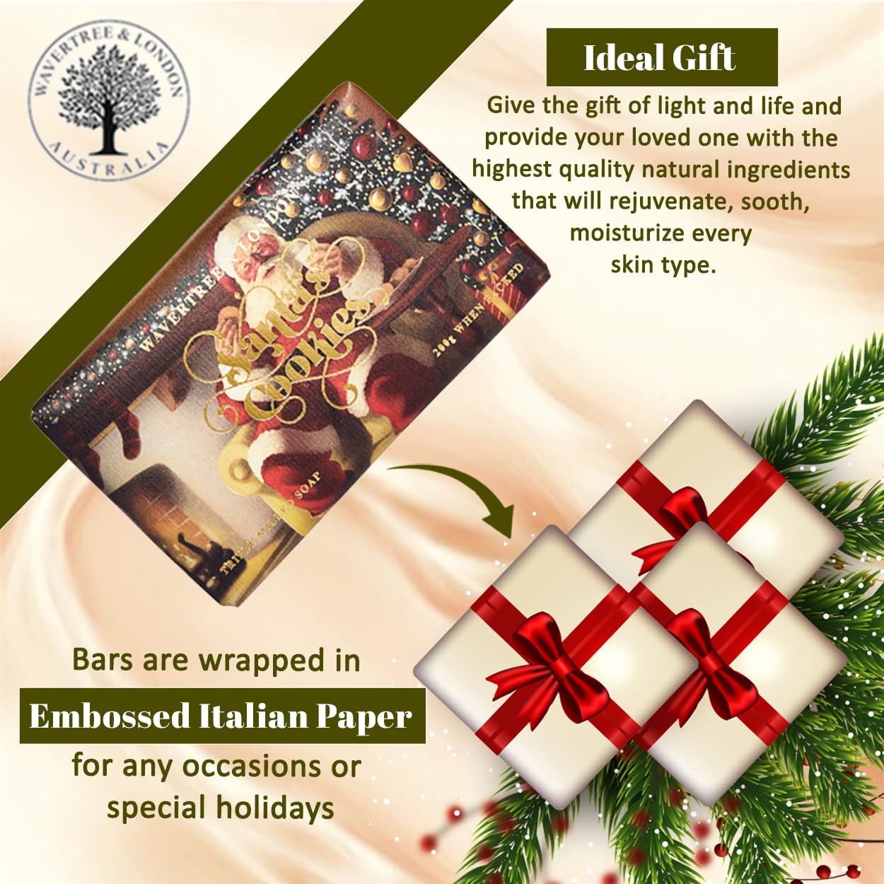 Wavertree & London Assorted Floral Elegance Scents Natural Soap Bars (Pack of 8), 7oz Moisturizing Triple Milled Soap Bars Enriched with Shea Butter and Pure Plant Oils | All Body & Bath Soap