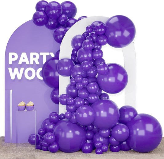 PartyWoo Dark Purple Balloons 140pcs Different Sizes of 18 12 10 5 Inch Royal Purple Latex Helium Balloons for Birthday Baby Shower Graduation Anniversary Bachelorette Party Decorations Purple-Y16