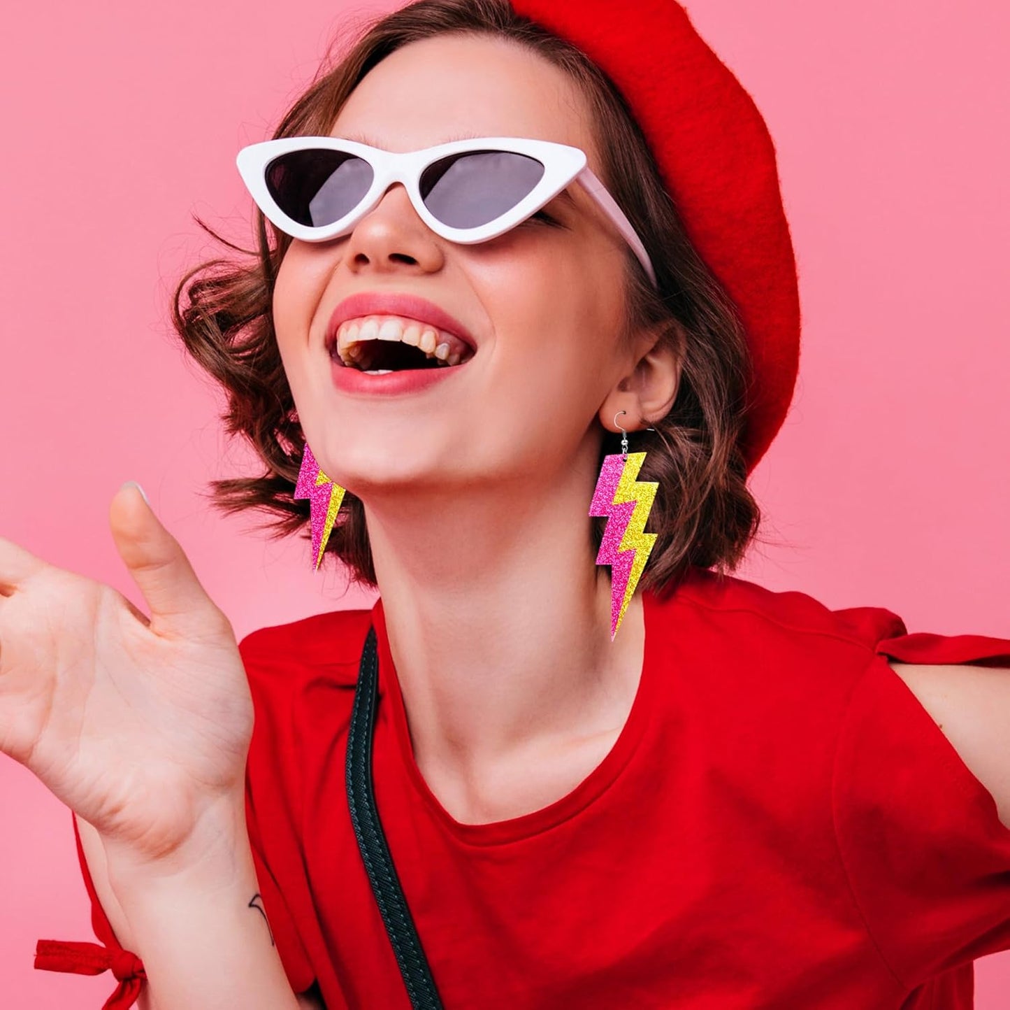 90s 80s Earrings for Women Retro Cassette Tape Earrings Acrylic Radio Tape Drop Dangle Earring for Halloween Cosplay Glow Party Music Festival Costume Accessories