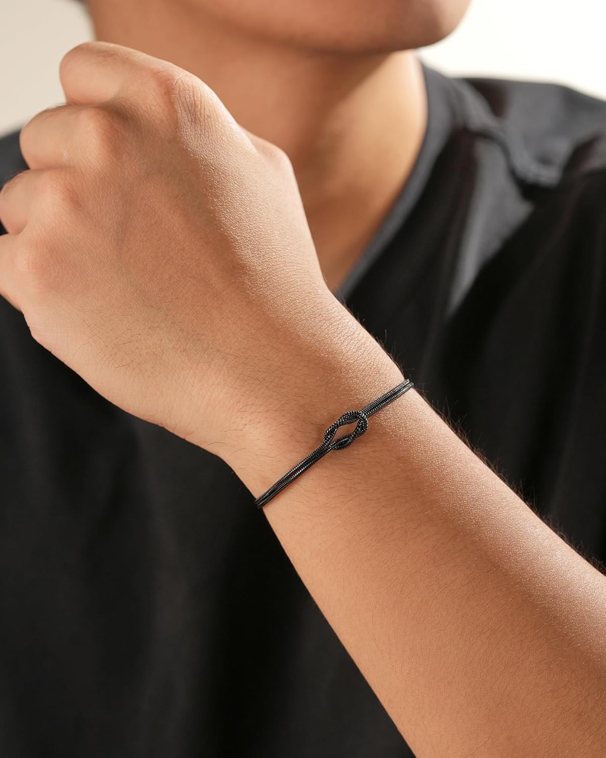 Tarsus To My Men/Husband/Son Bracelet, Black Love Knot Bracelet Jewelry Christmas Birthday Anniversary Valentine Gift Ideas