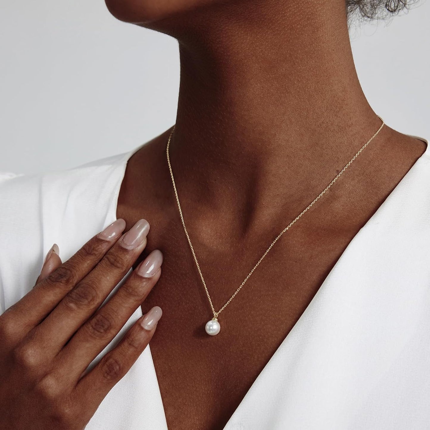 Gold Jewelry Set for Women - Dainty 14K Gold Plated Pearl Necklace and Earring Set with Drop Earrings, Bracelets, Choker Necklace - Wedding Jewelry Gift