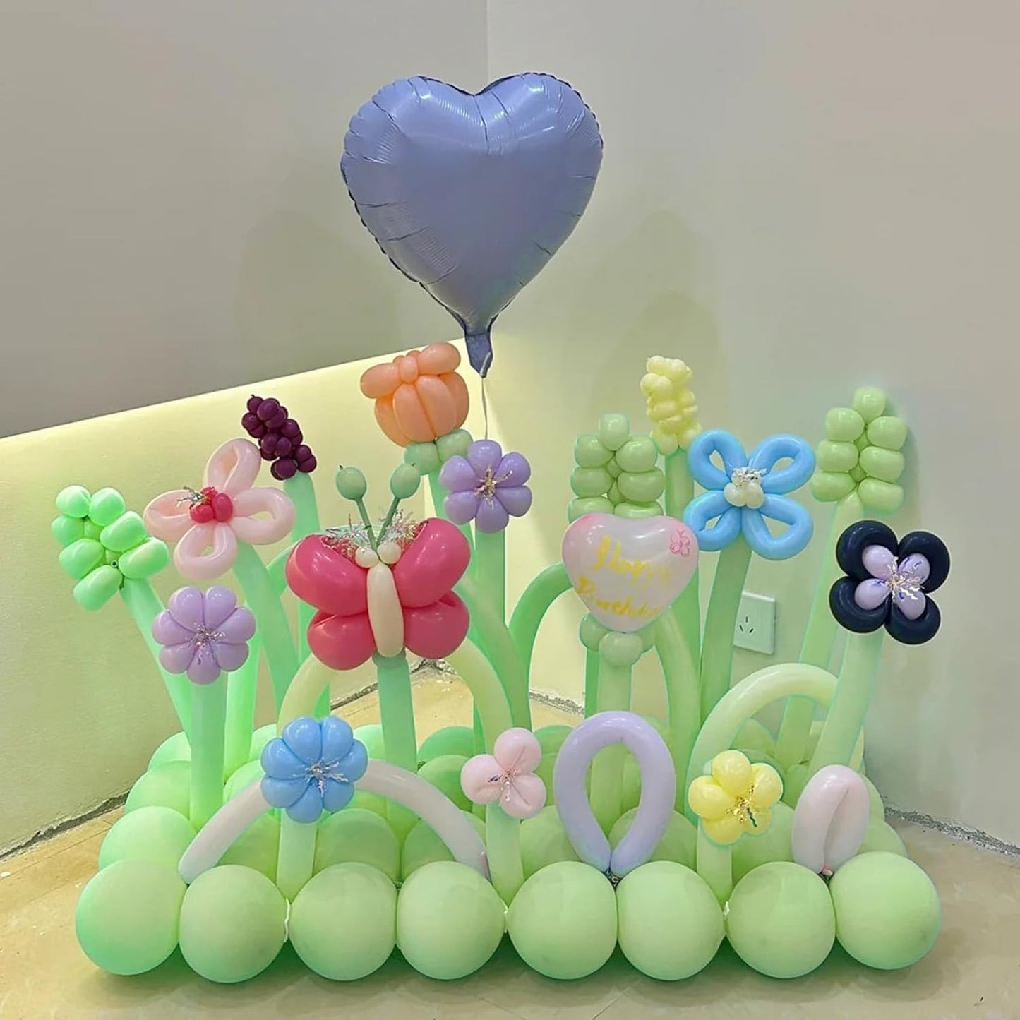 260 Long Balloons 100 Pack Pastel Green Twisting Animal Balloons Thickening Latex Modeling Long Magic Balloons for Animal Model Weddings Birthdays Festival Party Decorations