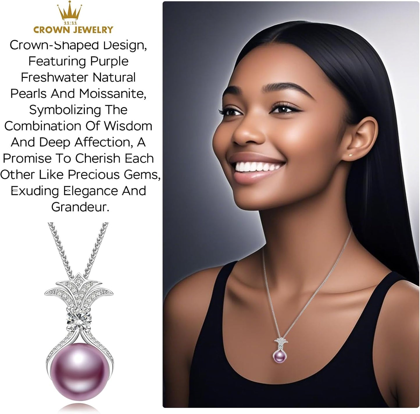 Gifts for Wife Women Anniversary -Pearl Necklace -Mom Girlfriend Her Fine Jewelry Mothers Day Valentines Christmas Birthdays Gift