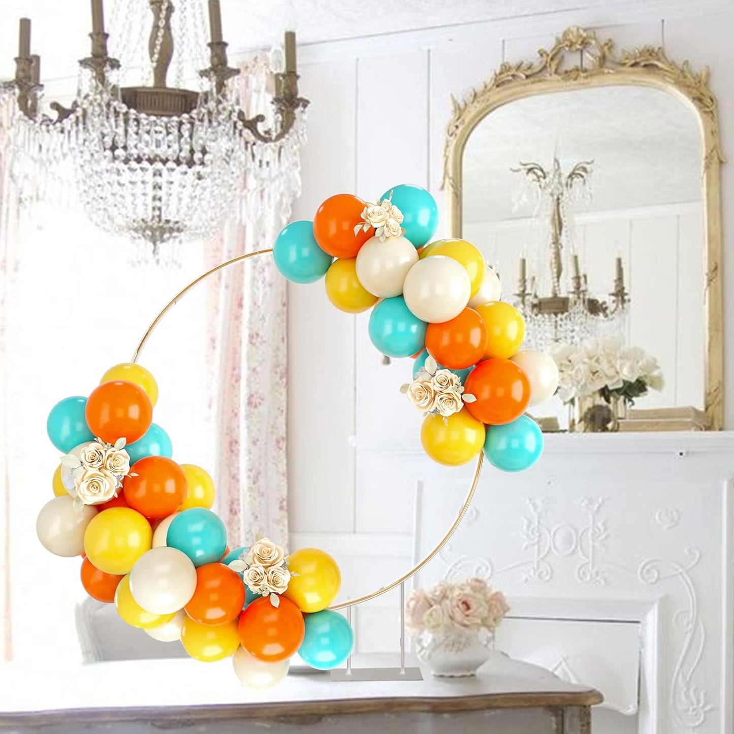 50PCS Latex Balloons - Blue, Yellow & Orange, Party Balloons for Girls & Boys Birthday, Baby Shower & Bridal Shower