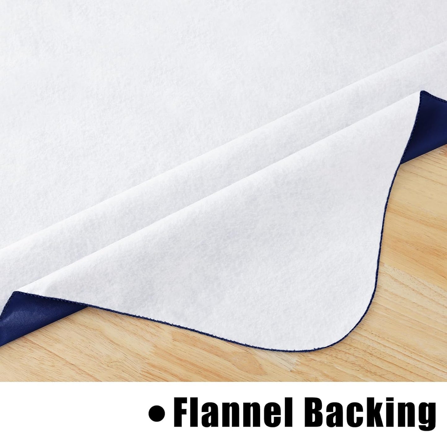 homing Rectangle Vinyl Tablecloth, Waterproof Spillproof Plastic Flannel Backed Table Cloth, Wipe Clean Table Cover for Dining, Buffet Parties and Camping (Navy Blue, 60" x 84")