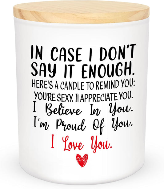 TEEZWONDER Christmas Couple Gifts for Her Wife Women Girlfriend - Vanilla Lavender Candle 10 oz - Engagement Gifts for Her, Romantic Candles for Anniversary Wedding Gift, Husband Birthday Gift for Him