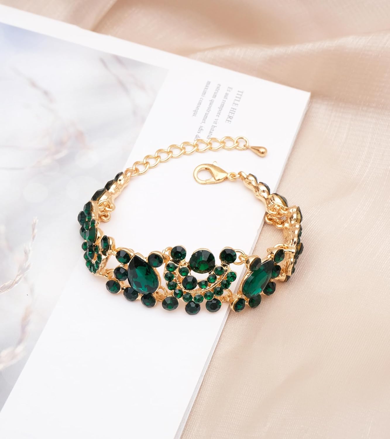 CSY Elegant Crystal Necklace Earrings Bracelet Ring Bridal Wedding Party Costume Jewelry Sets for Brides Women