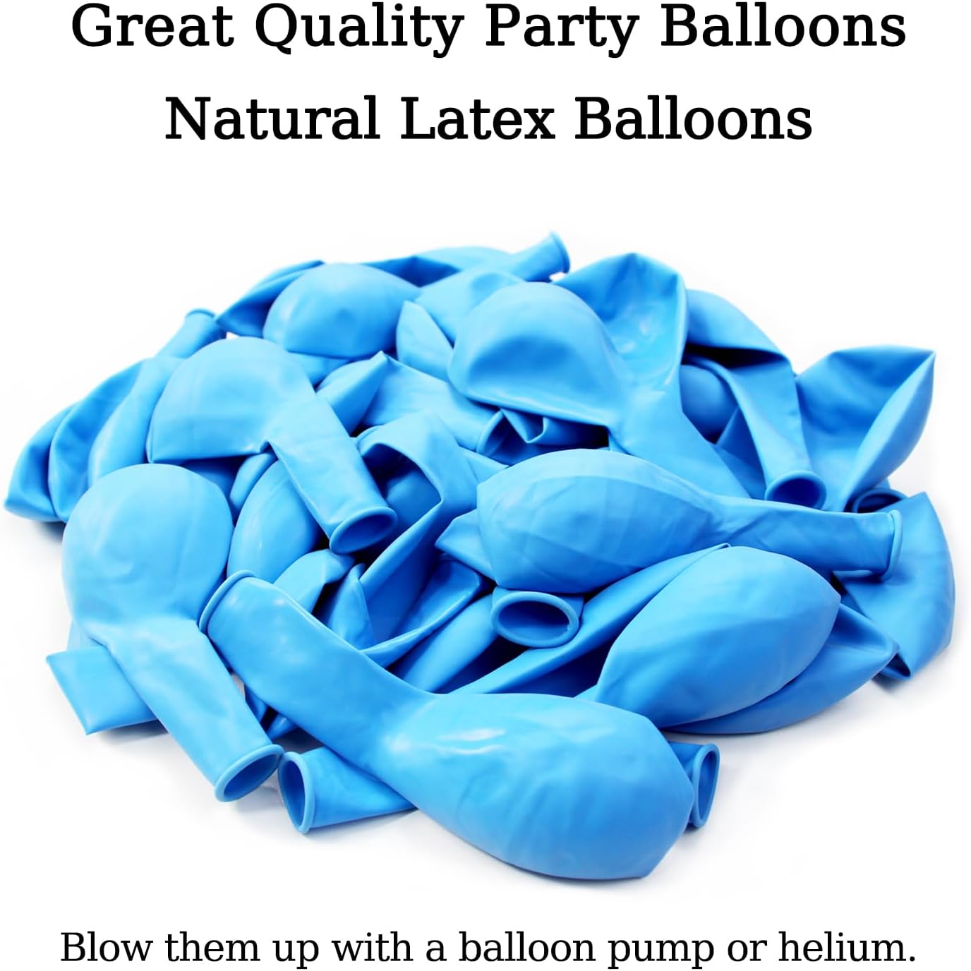 KAWKALSH Light Blue Balloon 110pcs, 12 Inch Thickened Latex Party Balloons Helium Bright Color for Birthday Baby Shower Wedding Party Supplies Arch Garland Decoration