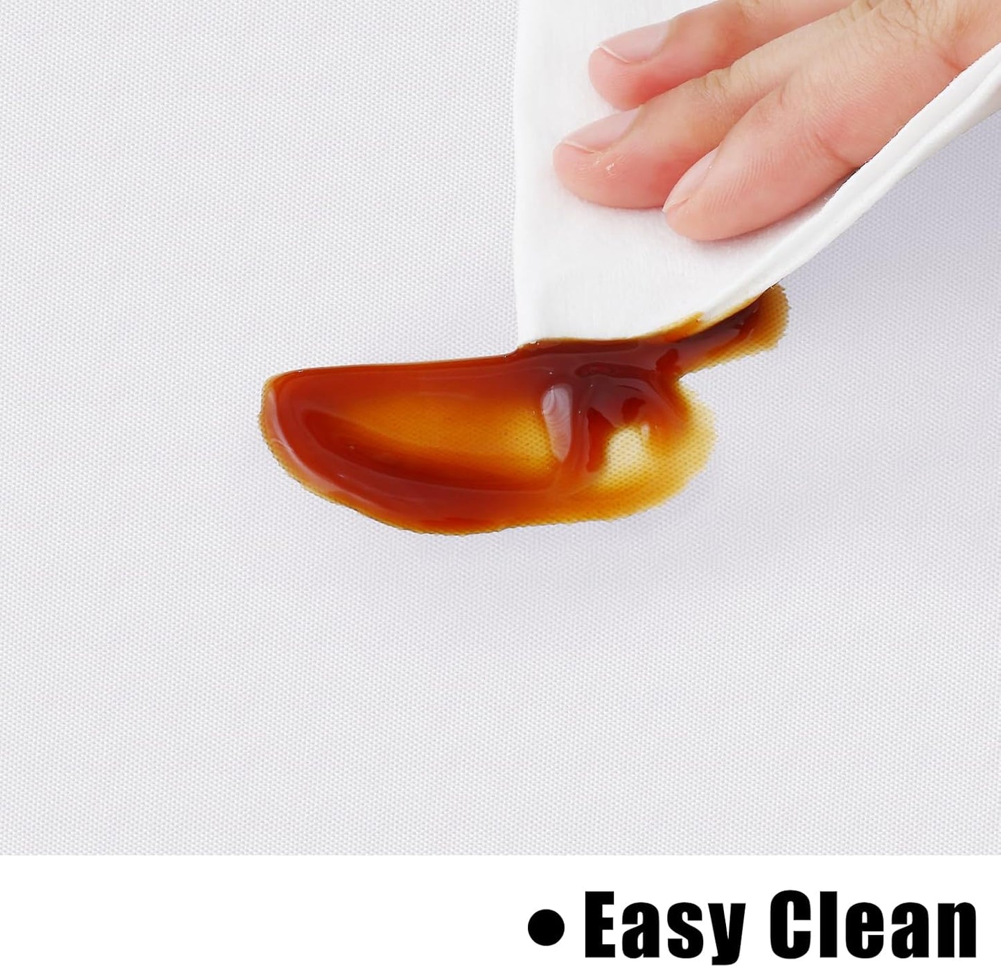 homing Rectangle Vinyl Tablecloth, Waterproof Spillproof Plastic Flannel Backed Table Cloth, Wipe Clean Table Cover for Dining, Buffet Parties and Camping (White, 52" x 70")