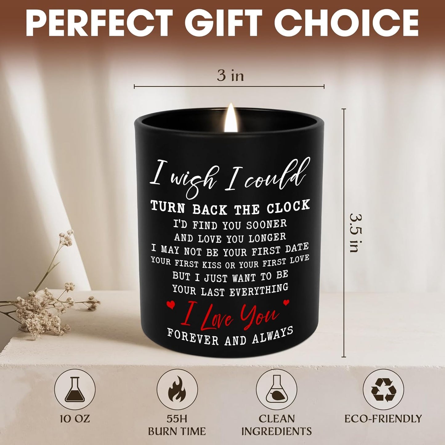 TEEZWONDER Christmas Anniversary Wedding Gifts for Women Men - Long Lasting Vanilla Lavender Candle 10 oz - Birthday Romantic Gifts for Him Her Girlfriend Wife, Boyfriend Husband Birthday Gift Ideas