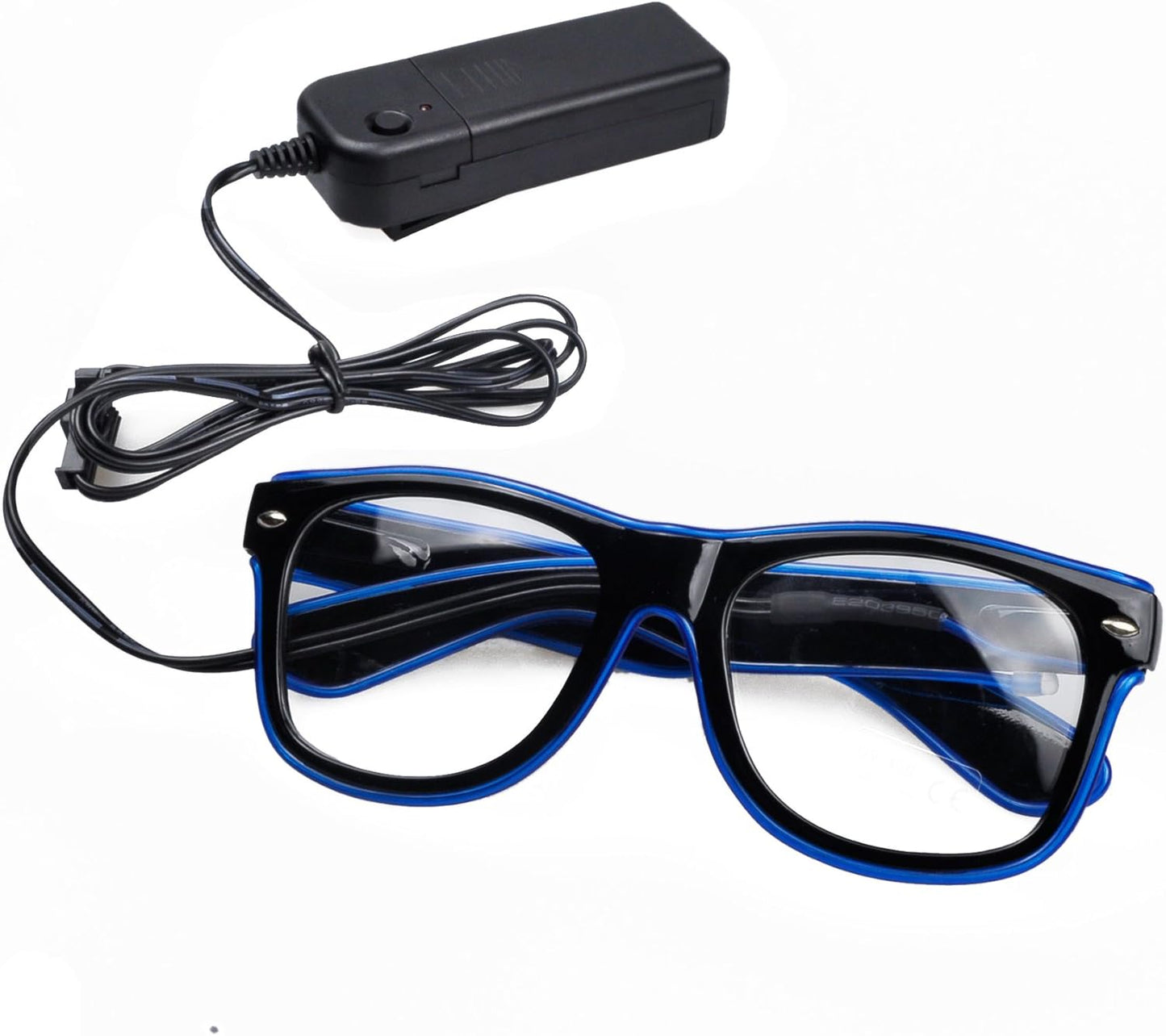 Aquat Light up EL Wire Neon Rave Glasses Glow LED Sunglasses Costumes For Party, EDM, Halloween, Wired with Battery Power