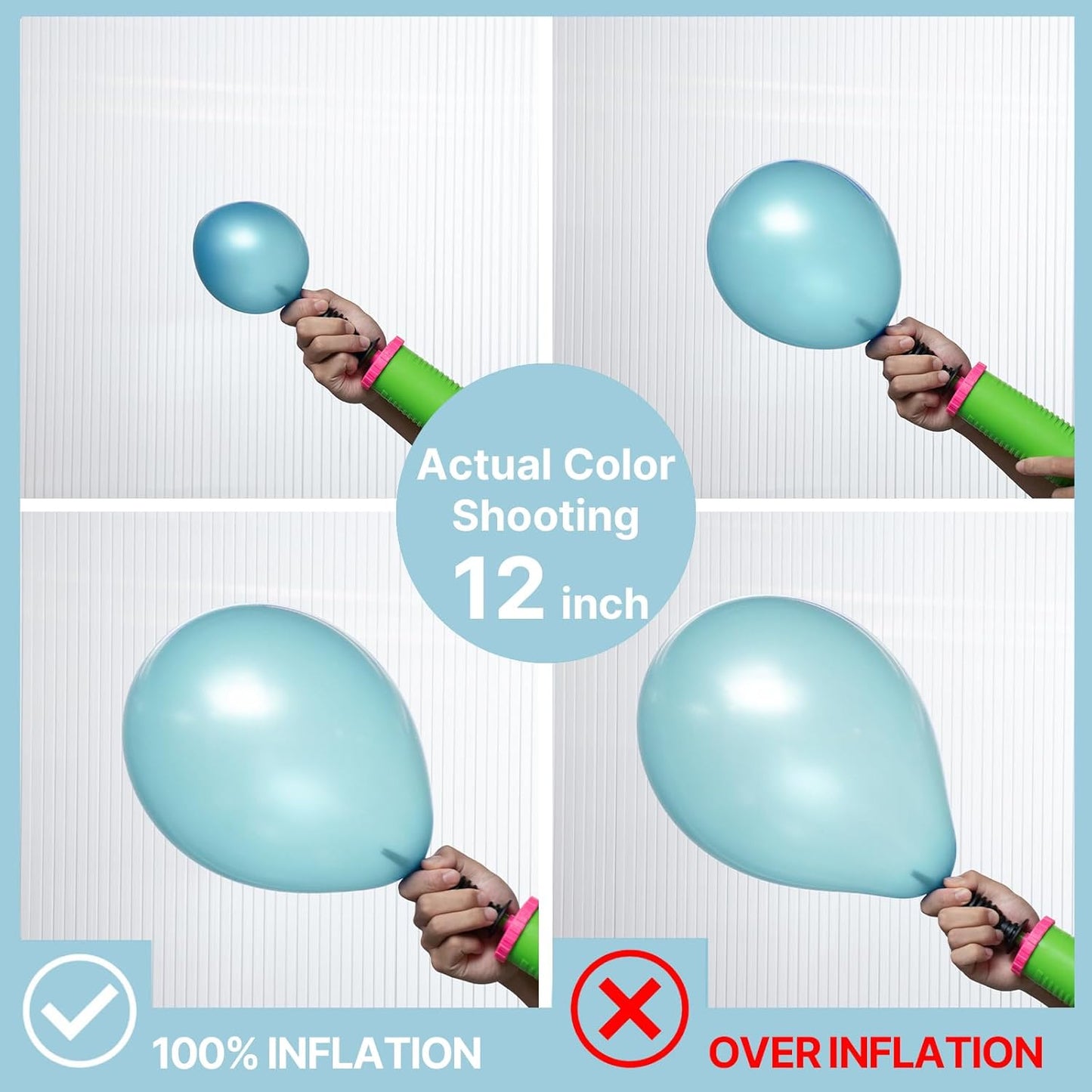 PartyWoo Teal Balloons 50 pcs 12 Inch Pearl Turquoise Aqua Blue Dark Teal Balloons for Graduation Wedding Baby Shower Bridal Shower Gender Reveal Anniversary Birthday Party Decorations Teal-Z13