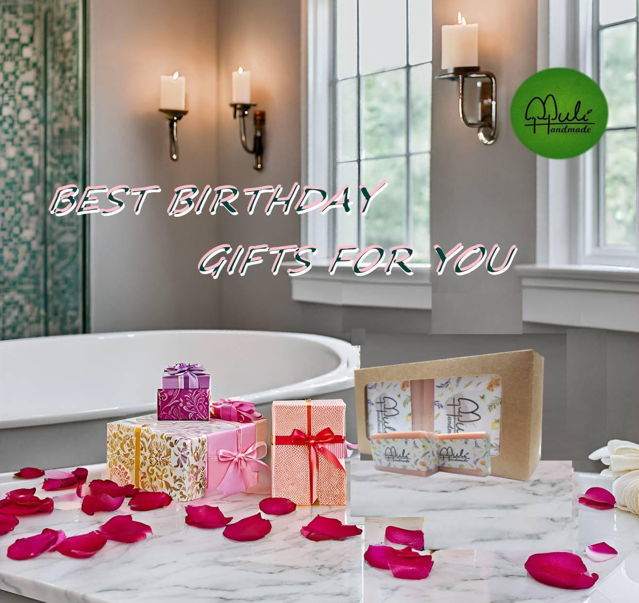 Natural Handemade Bar Soap for Men and Women with Essential oils, Scented Bar Soaps for Bath, Fragrance Regular Use Gift Set (Pack of 2) Rose Marseille