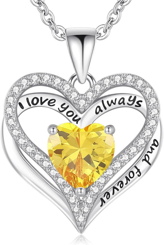 S925 Sterling Silver Necklace for Women, Wife Jewelry Rose Gold, Mom Birthday Valentines Mothers Day Gifts, Girlfriend Necklaces, Daughter Heart Jewel, Anniversary for Her