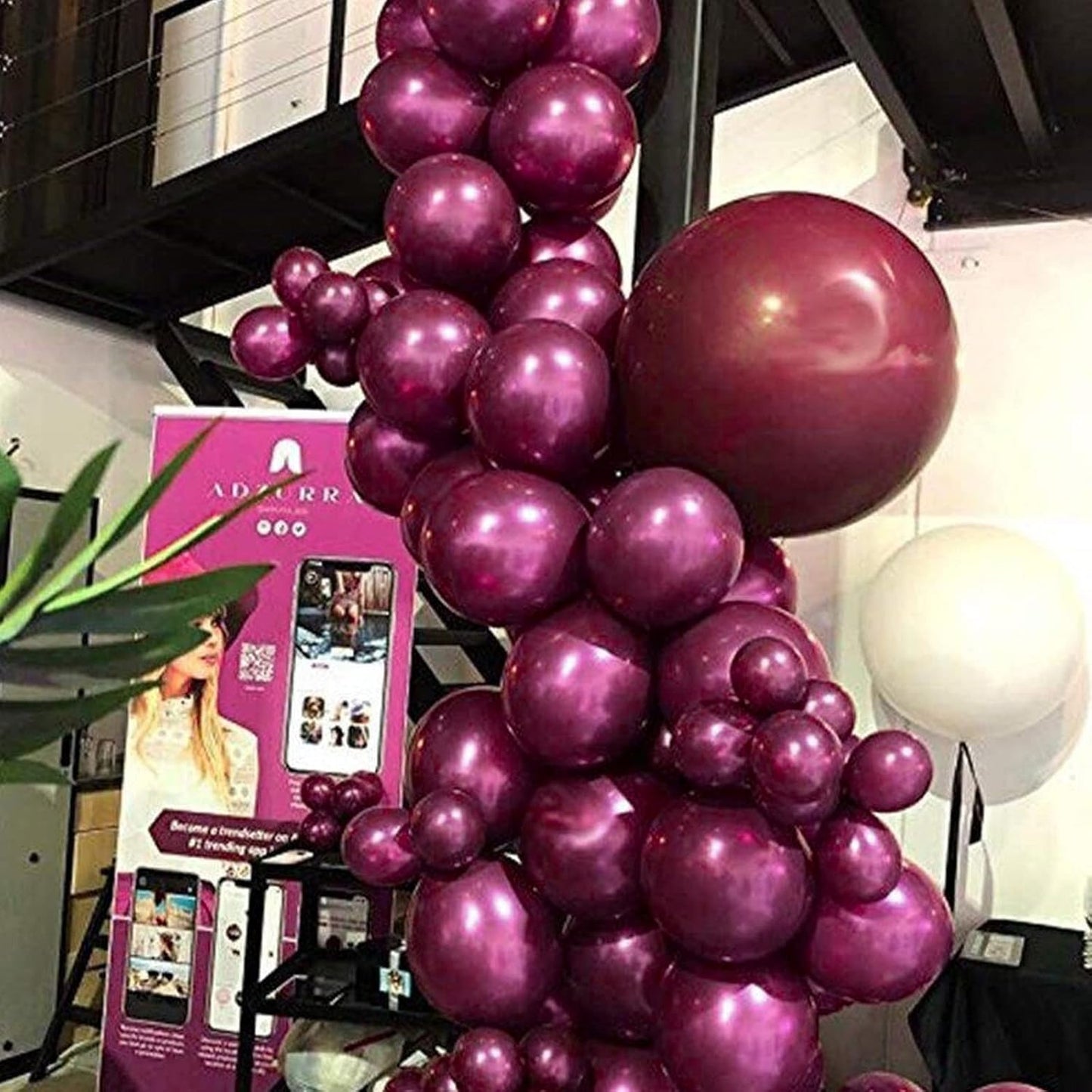 PartyWoo Metallic Hot Pink Balloons 50 pcs 12 Inch Metallic Pink Magenta Fushsia Latex Helium Balloons for Birthday Valentine's Day Bachelorette Wedding Baby Shower Party Decorations Pink-G114